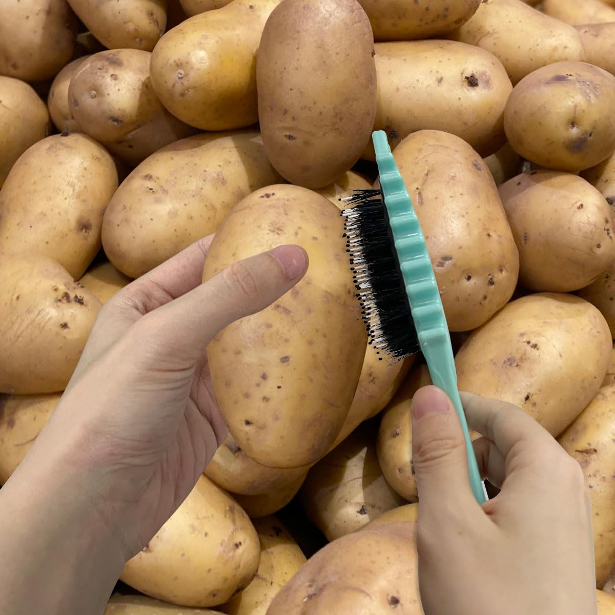 KVZVK Vegetable Cleaning Brush for Pots Pans and Fruits