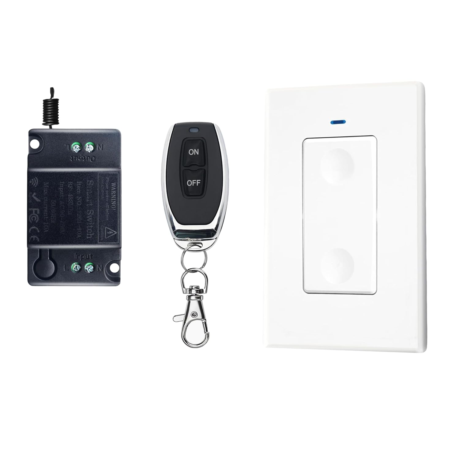 Wireless Remote Light Switch 1 Channel 10A 110V
