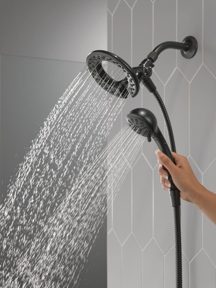 Delta In2ition 2-in-1 Black Shower Head with Handheld