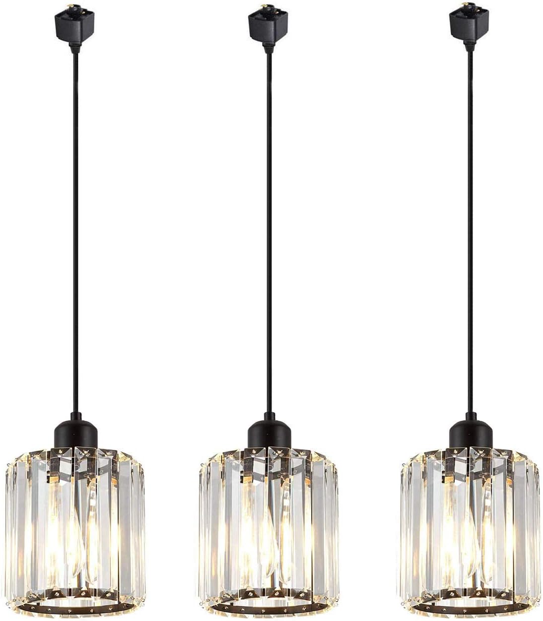 Kiven 3-Light H Track Pendant Sconces Matte Black