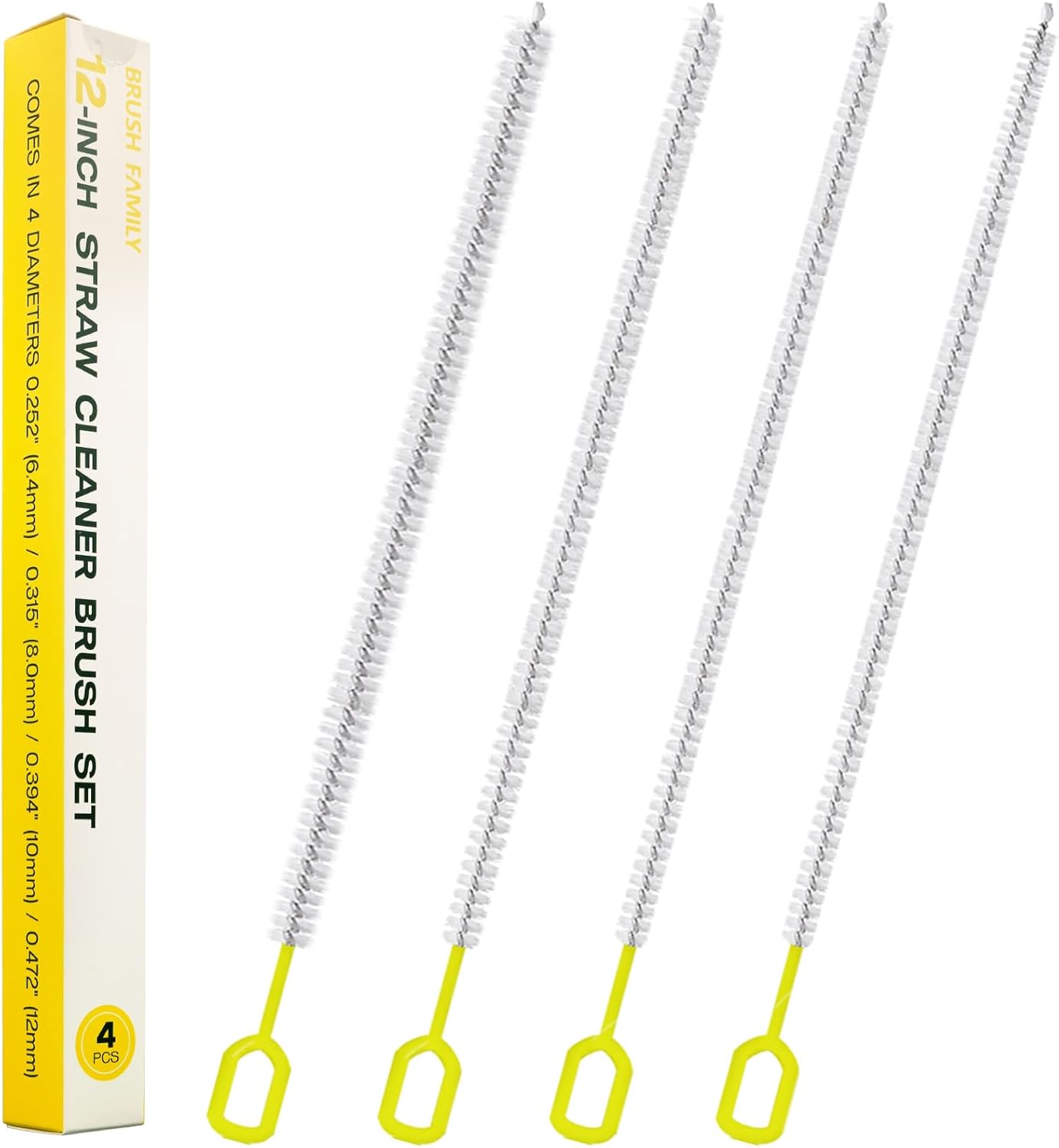 BRUSH FAMILY 12 Inch Straw Clean Brush Set