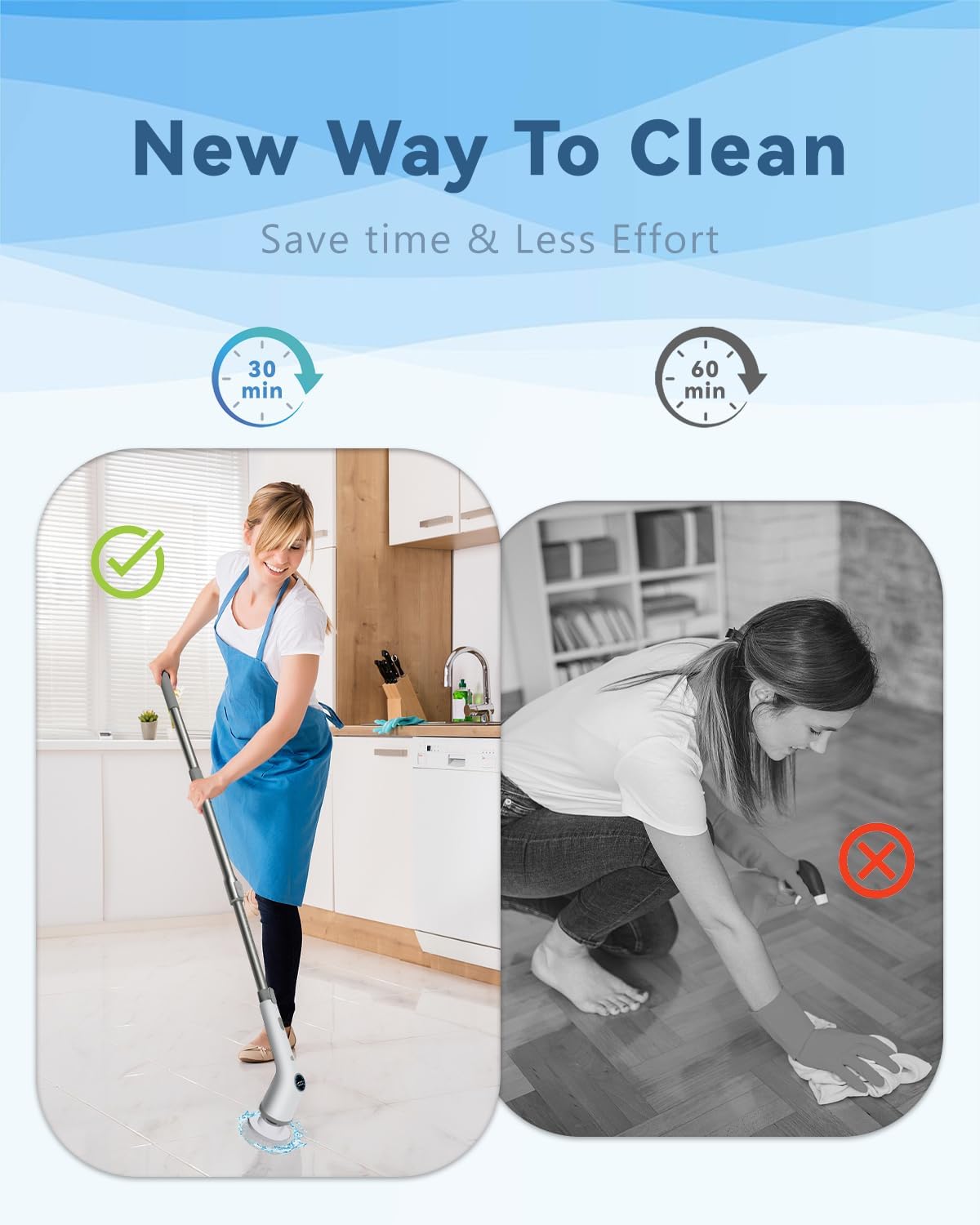 Gremap Electric Spin Scrubber with 9 Heads