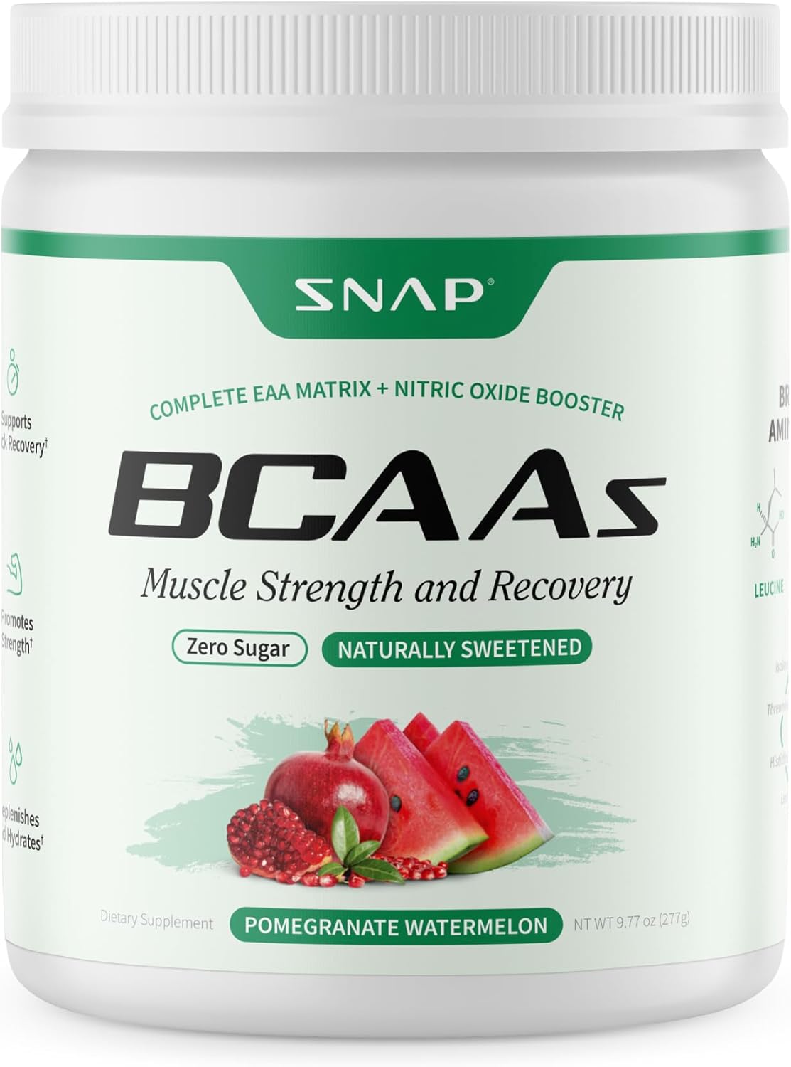 Snap BCAA Powder with Nitric Oxide Booster - Watermelon Flavor