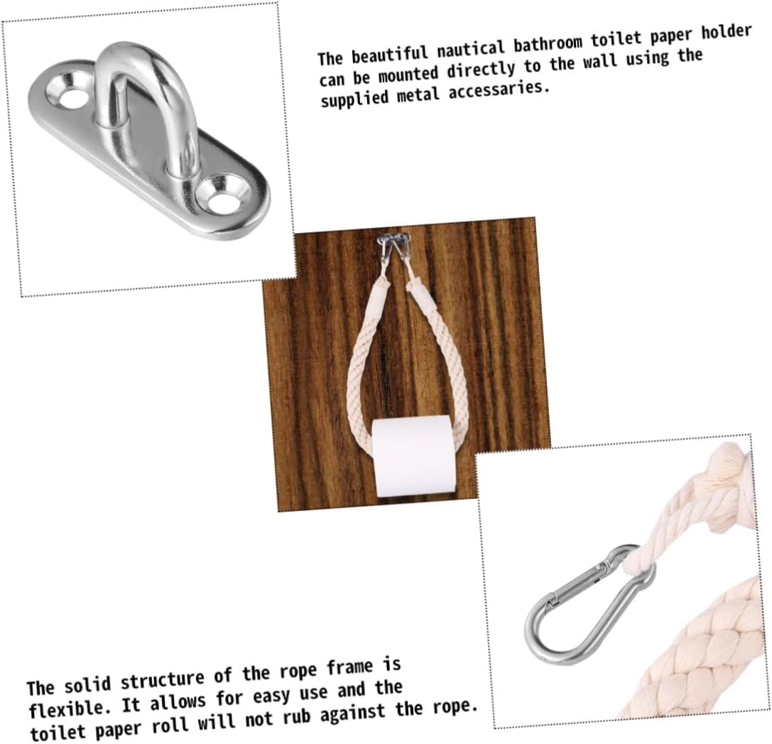 Nautical Rope Toilet Paper Holder with Bracket