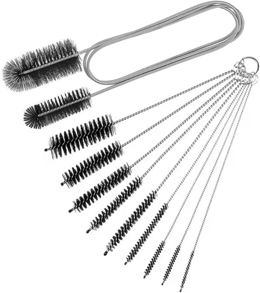 10 Pcs Flexible Drain Brush Set for Kitchen and Aquarium