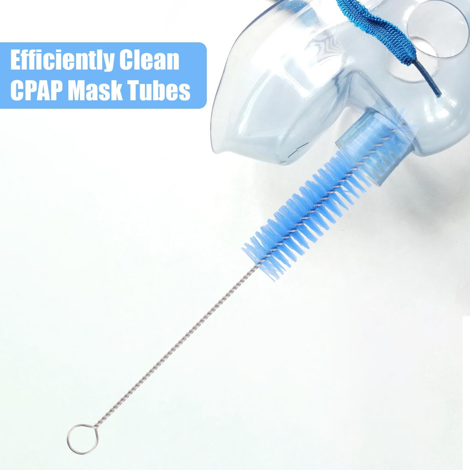 XIHIRCD 7Ft CPAP Hose Cleaning Brush with 7 Mask Brush Double-Ended Design