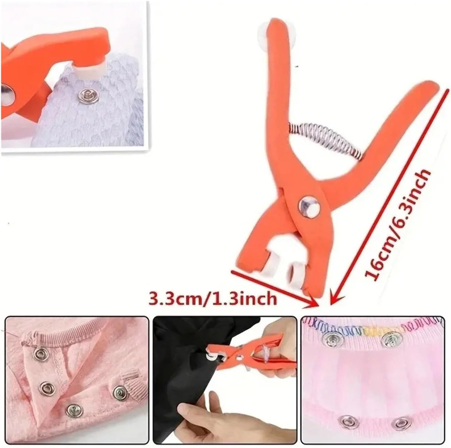 Buckle Rivet Buttons Metal Pliers Set with 50 Rivet Buckles