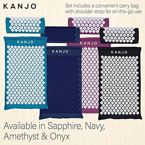 Kanjo Acupressure Mat Pillow Set for Back and Neck Pain Relief