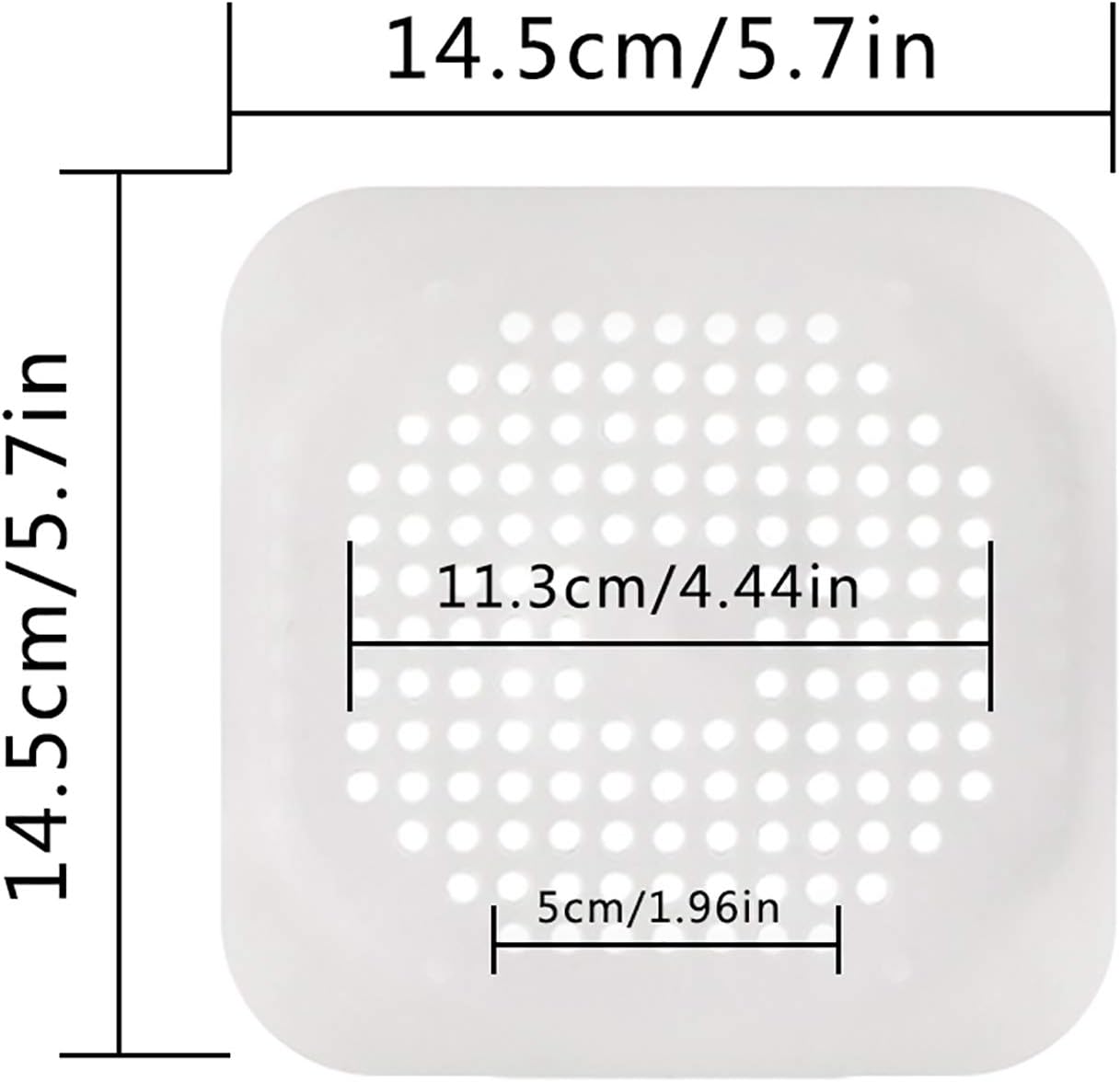 HSP-HSWITI Drain Hair Catcher with Suction Cups 2 Pack
