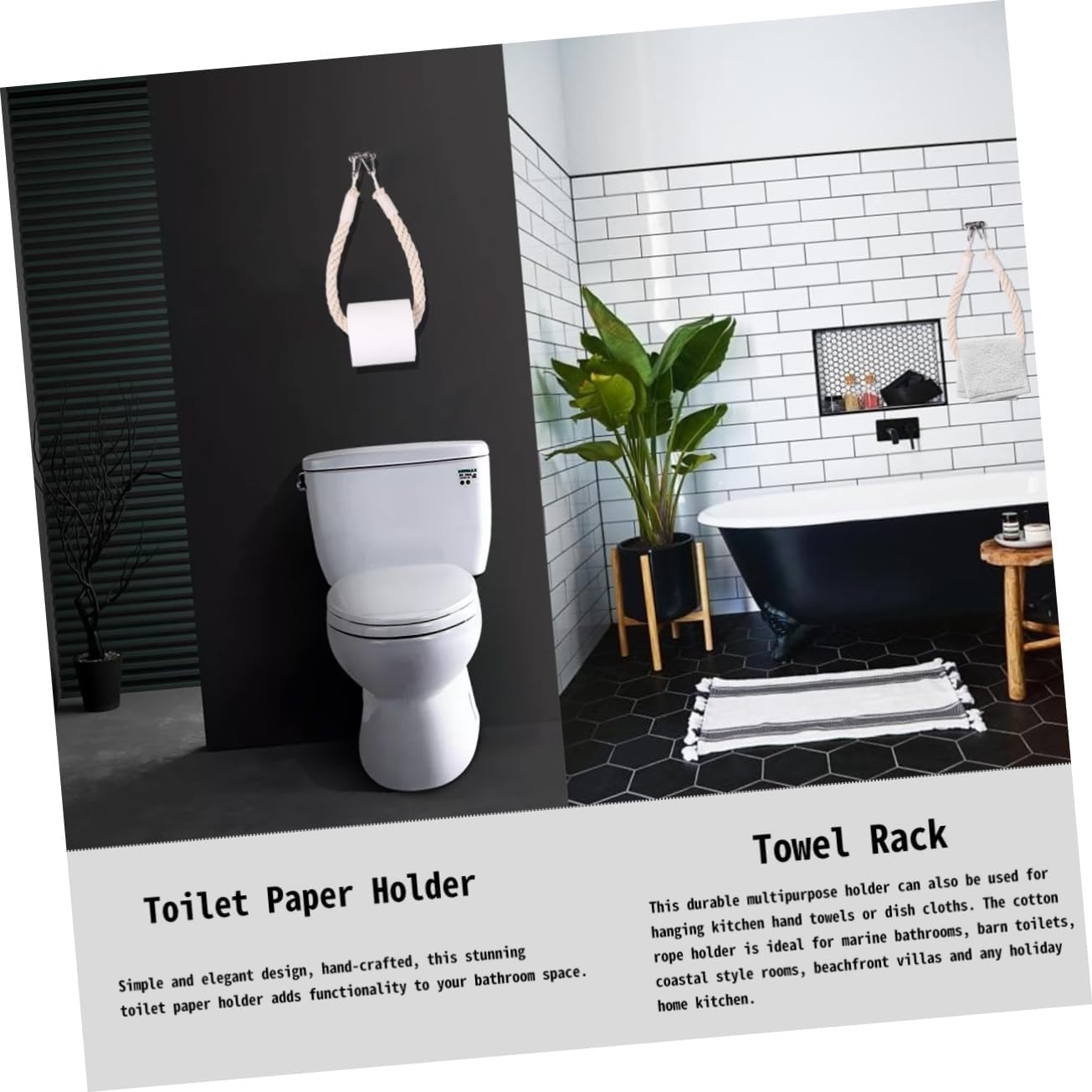 Gadpiparty Nautical Rope Toilet Paper Holder