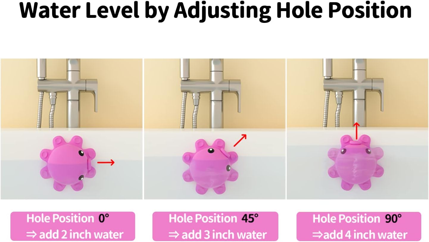Abalter Bathtub Overflow Drain Cover - Hot Pink Silicone