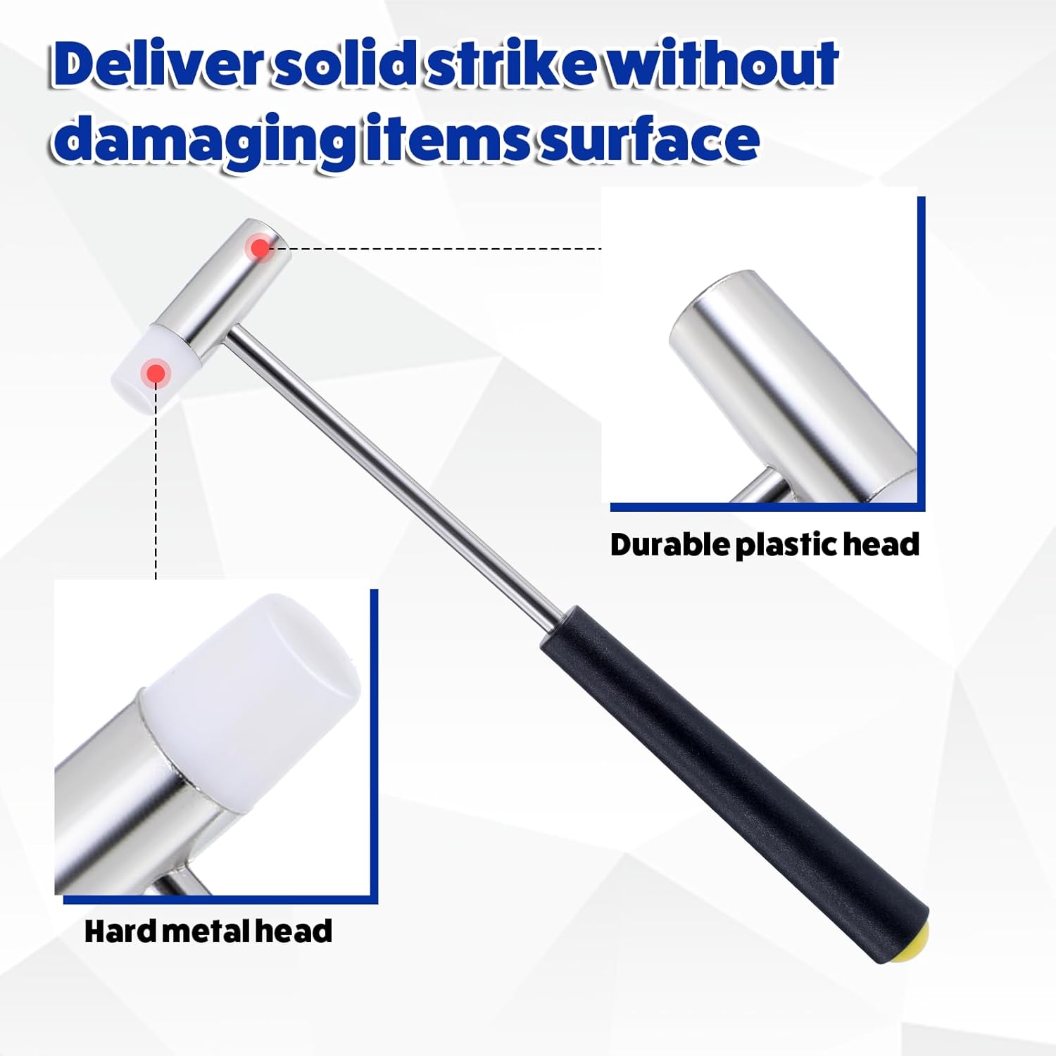 Dual Head Mini Hammer Tool with Plastic and Metal Ends