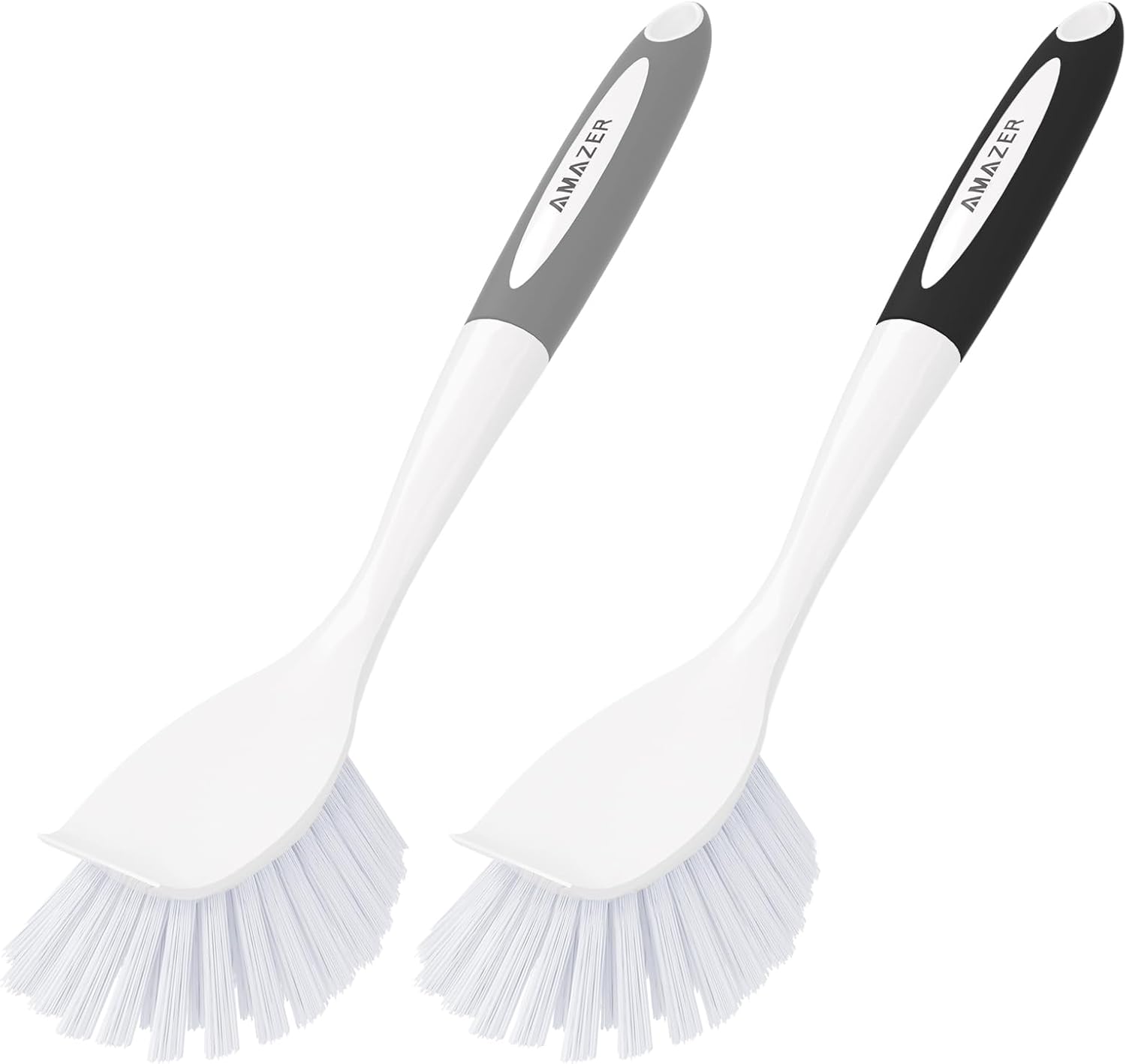 Amazer Dish Brush 2 Pack with Handle and Scrubber