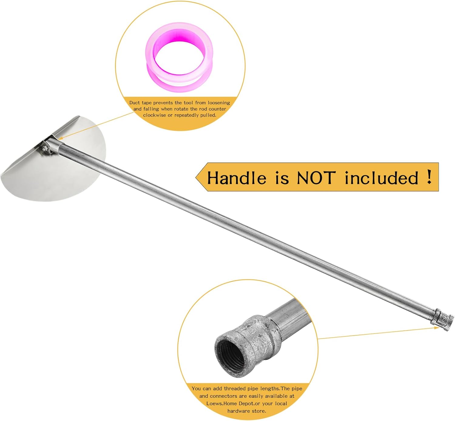 FEIMIRE 10 Culvert Cleaning Tool with 80 Angle and Duct Tape Fix