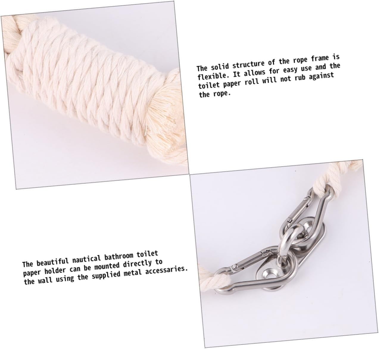 Nautical Rope Toilet Paper Holder for Bathroom
