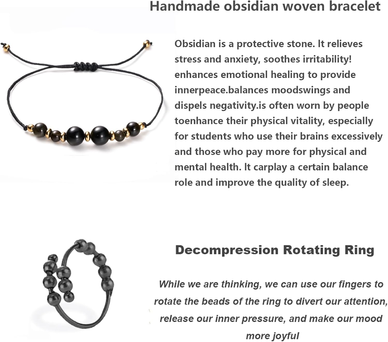 YNbaby 528Hz Meditation Whistle - Stress Relief Accessories with Obsidian Zodiac Sound Therapy