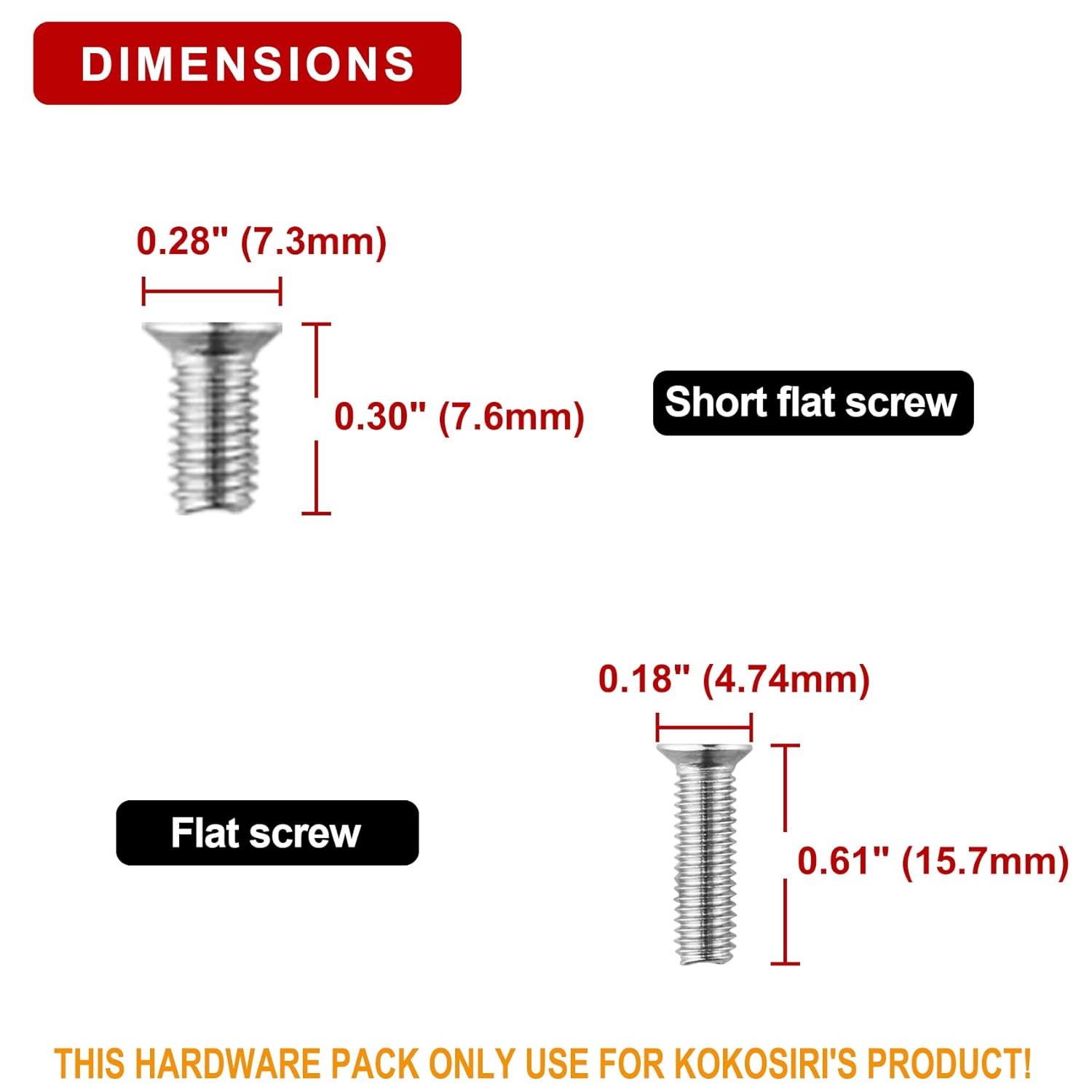 KOKOSIRI Bathroom Hardware Screw Kit Pack ACC-002