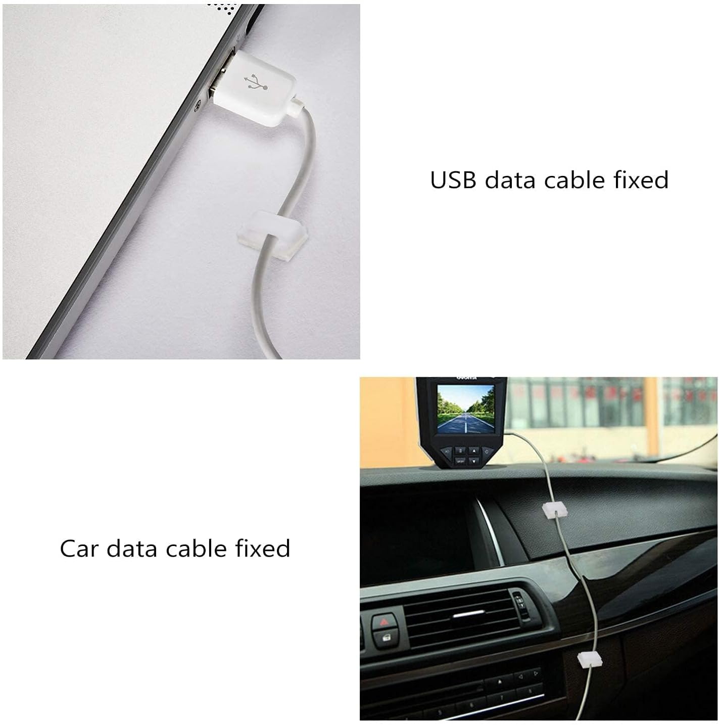 80 PCS LED Light Strip Clips 10mm White Self Adhesive Mounting Holders