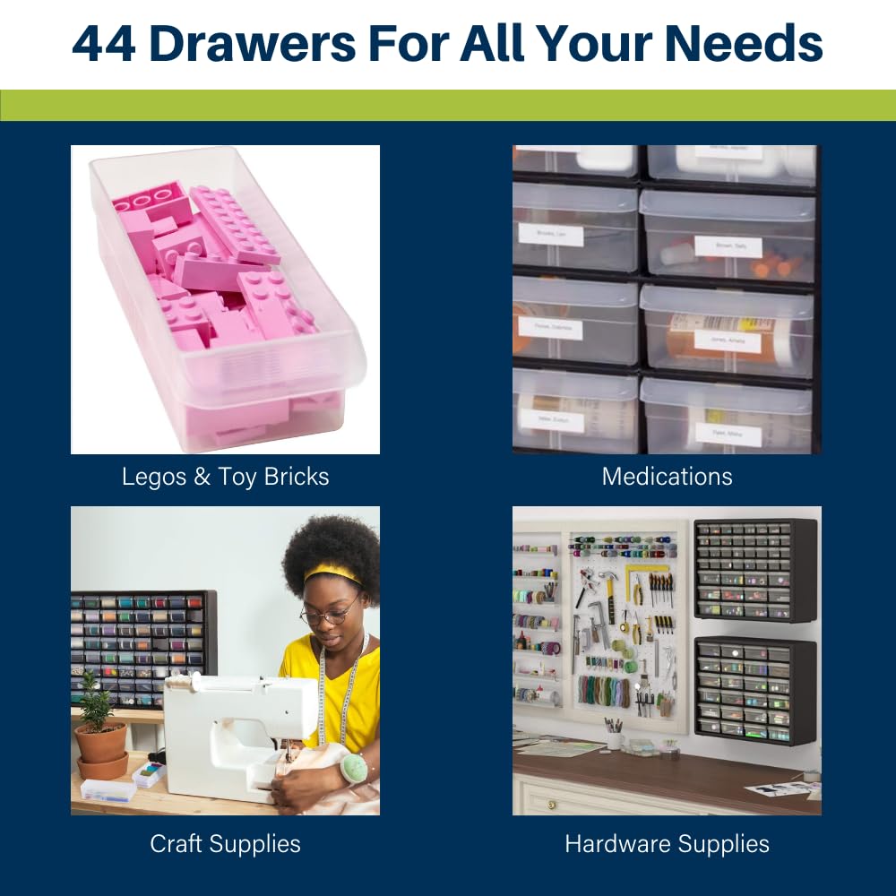 Akro-Mils 44-Drawer Plastic Cabinet for Garage Home Storage