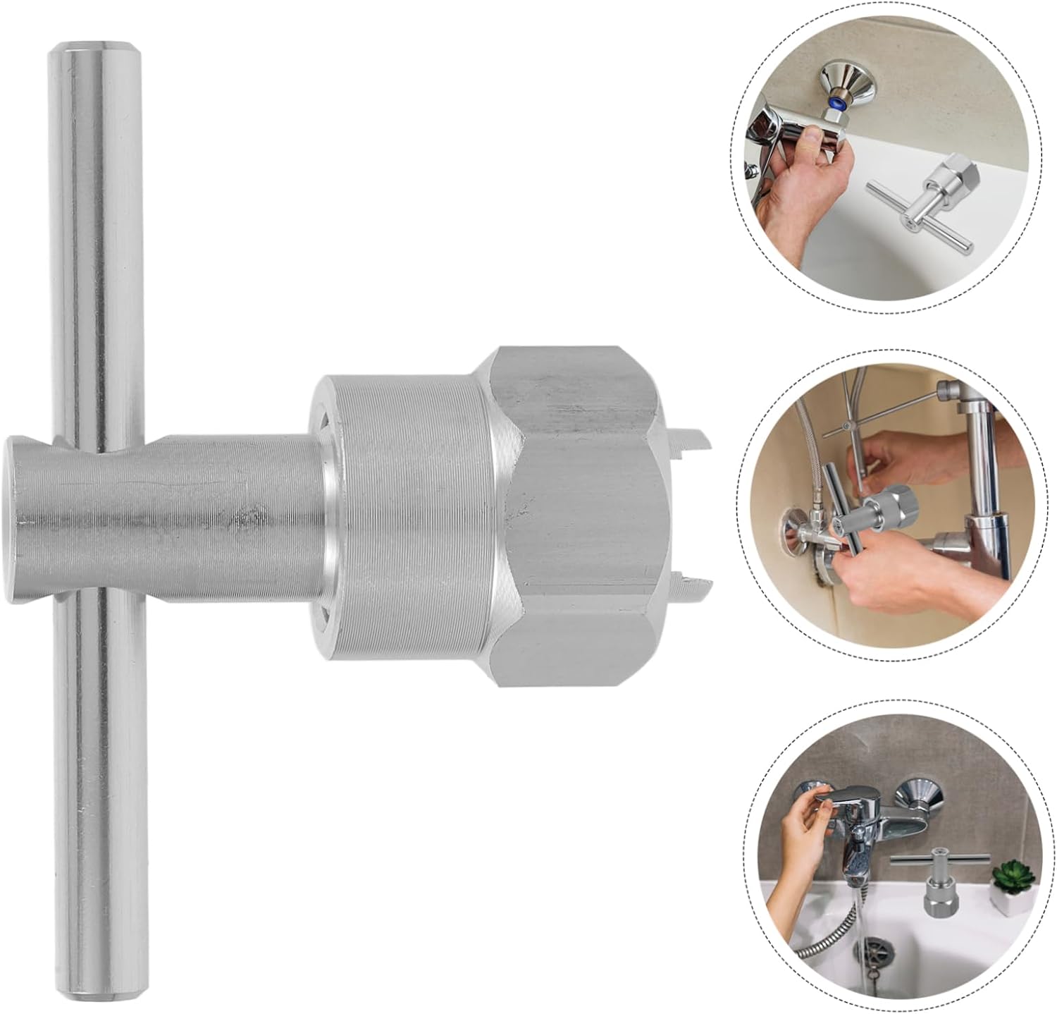 IWOWHERO Adjustable Faucet Wrench Tool for Plumbing and Drain Cleaning