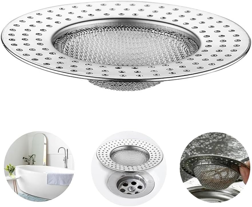 4Every Bathtub Hair Catcher 4PCS Stainless Steel Drain Protector