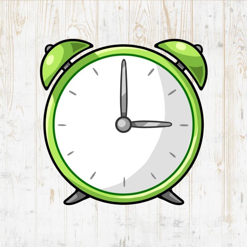 Generic Alarm Clock Decals Peel Stick - Kawaii Wall Stickers