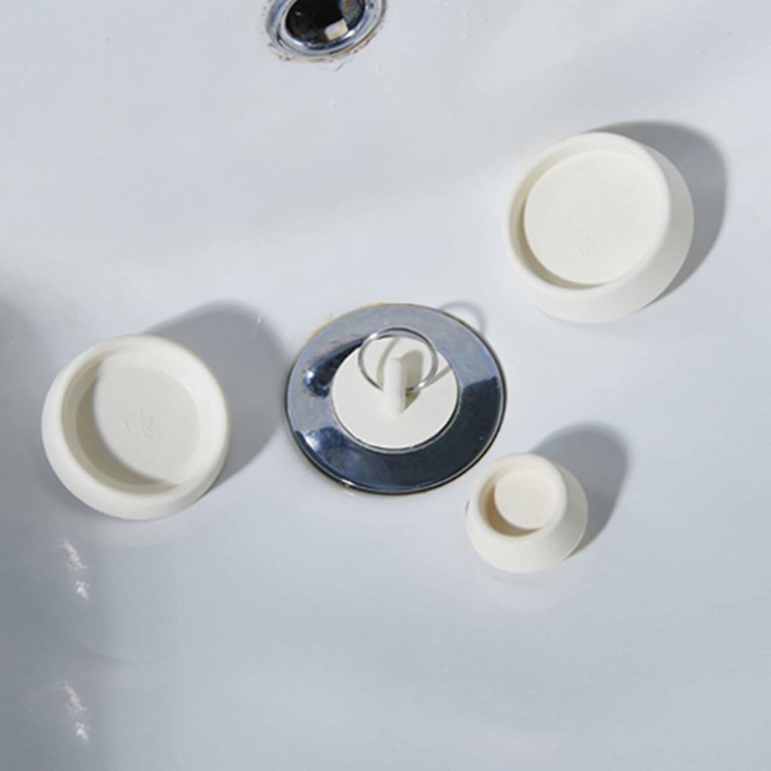 Parts Express 3 PCS Rubber Drain Stopper for Bath Sink and Bathtub