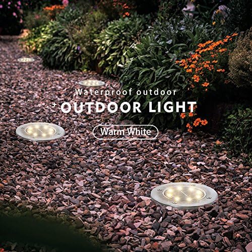ZGWJ Solar Ground Lights 8 Pack Warm White 1