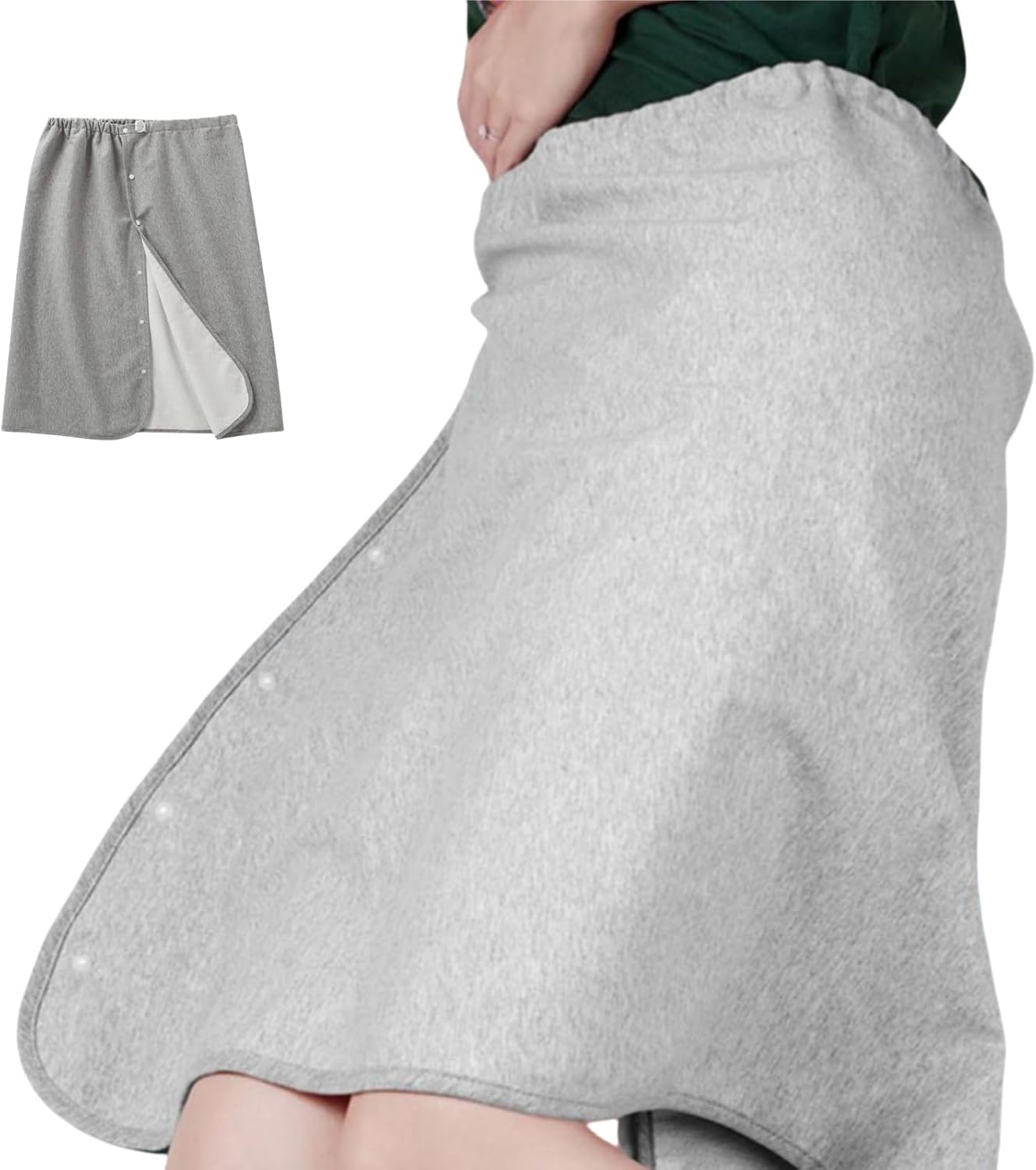 WEEOATAR Full Open Adult Diaper Skirt with Snaps