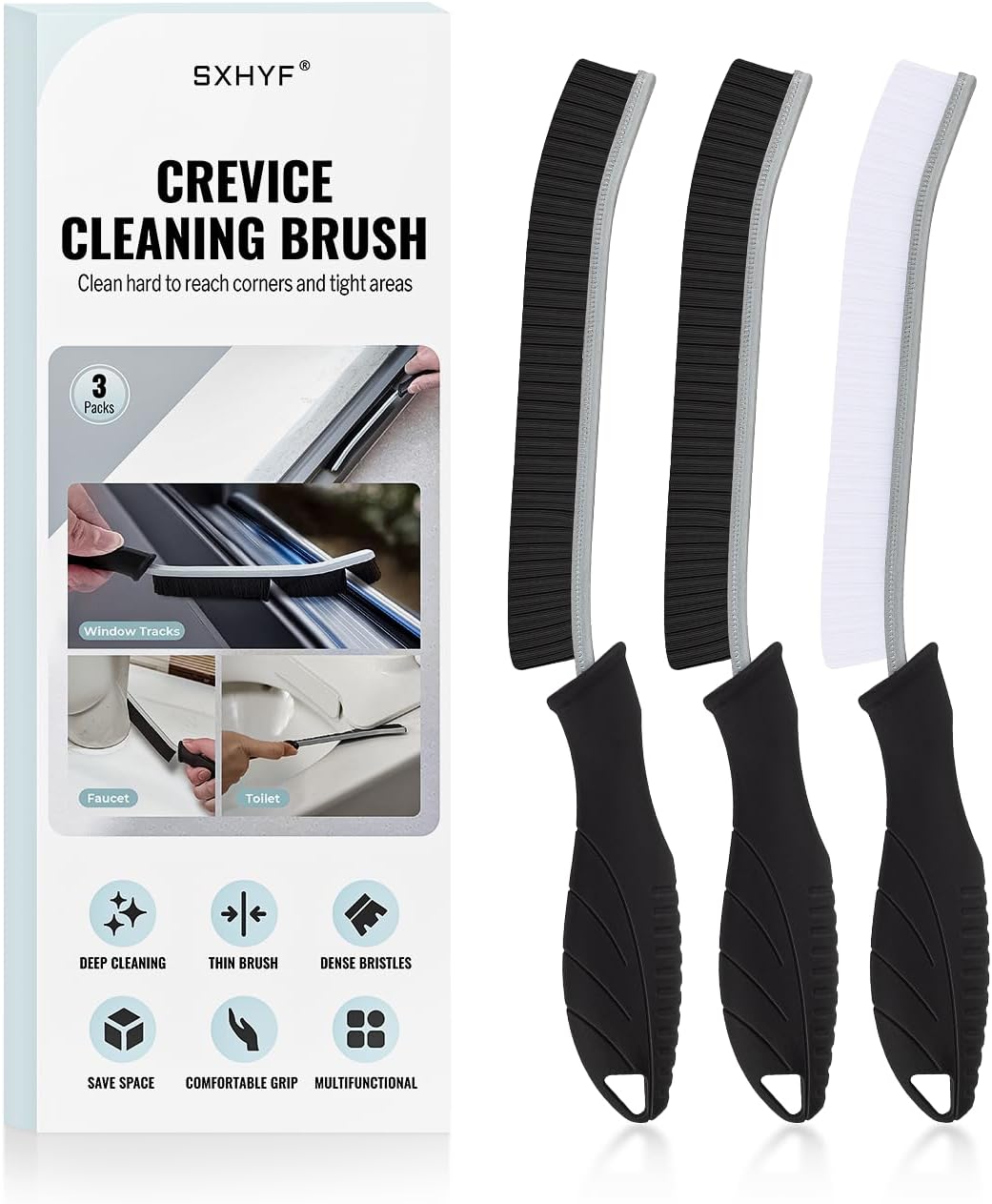 SXhyf Hard Bristle Crevice Cleaning Brush