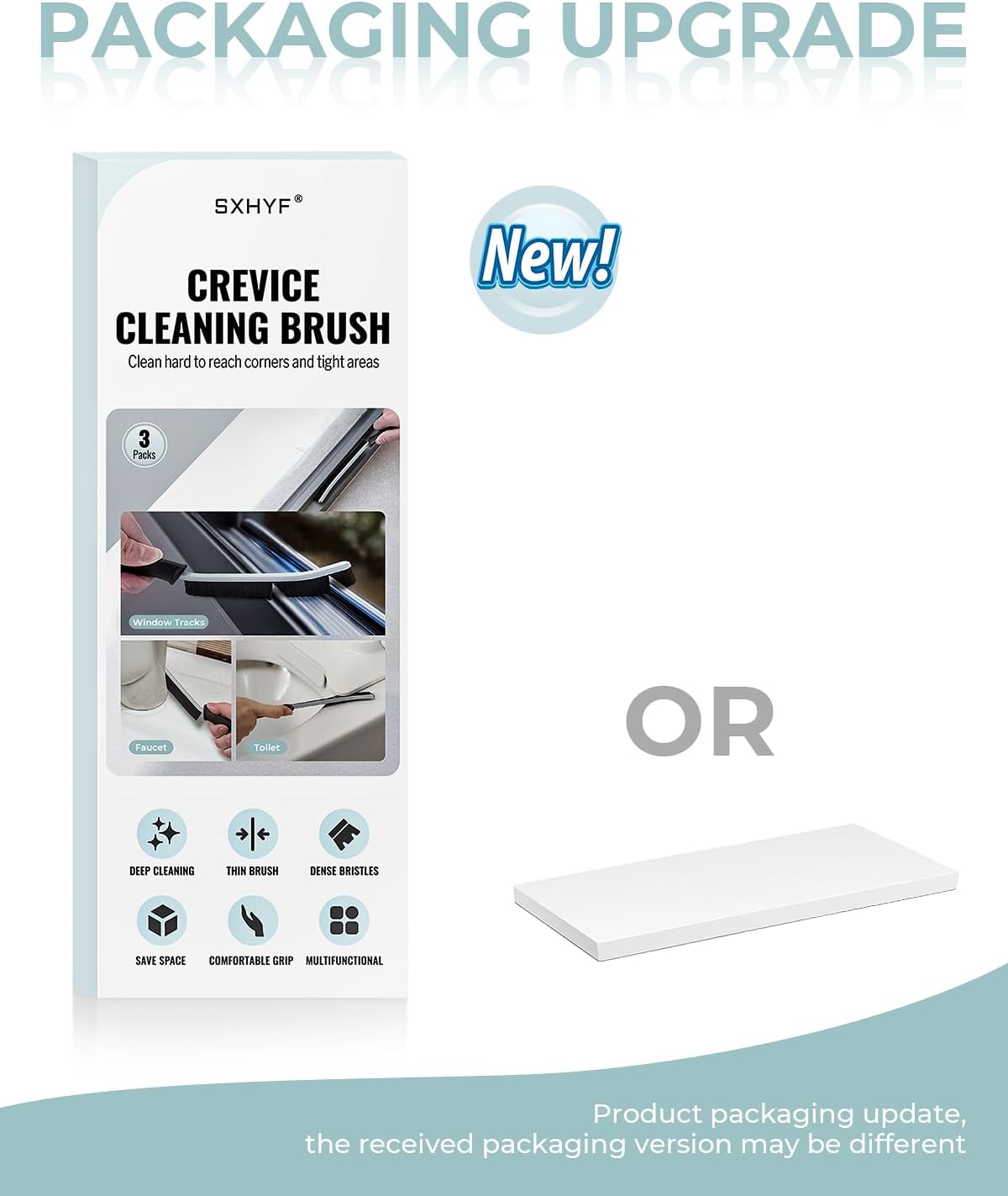 SXhyf Hard Bristle Crevice Cleaning Brush