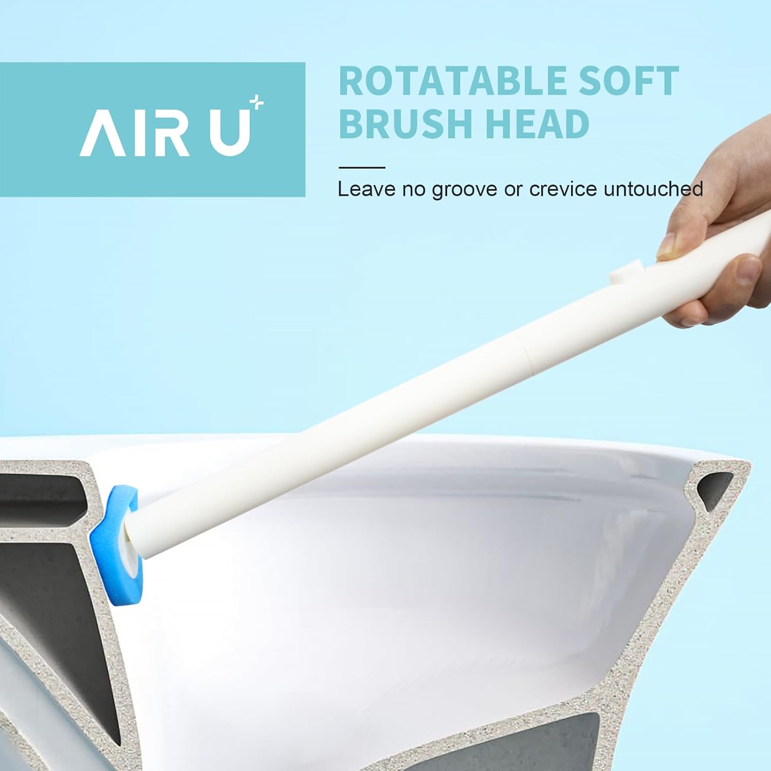 AIR U Toilet Brush Starter Kit with 24 Refills