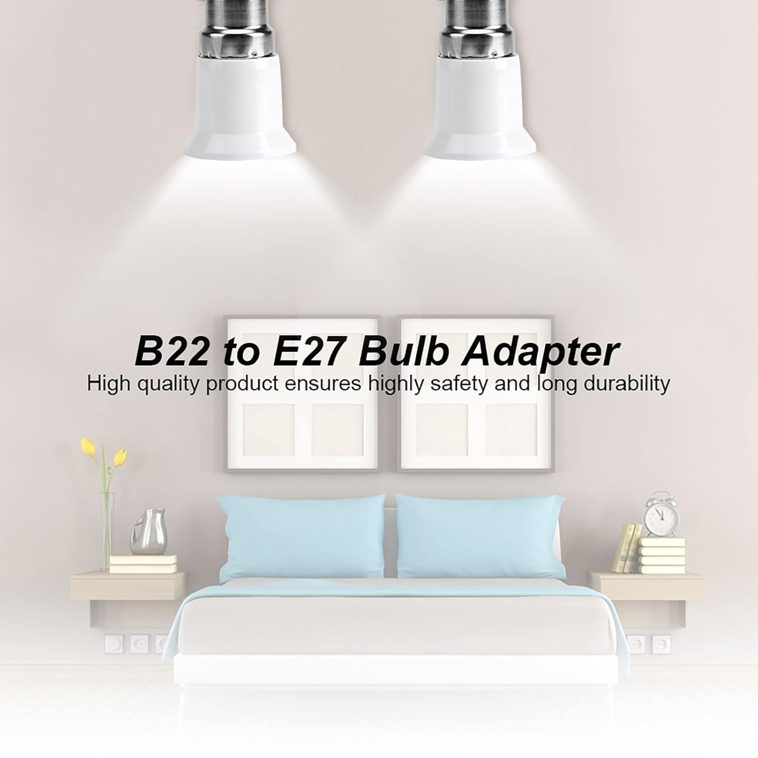 GOTOTOP to Base Bulb Adapter E27 to B22