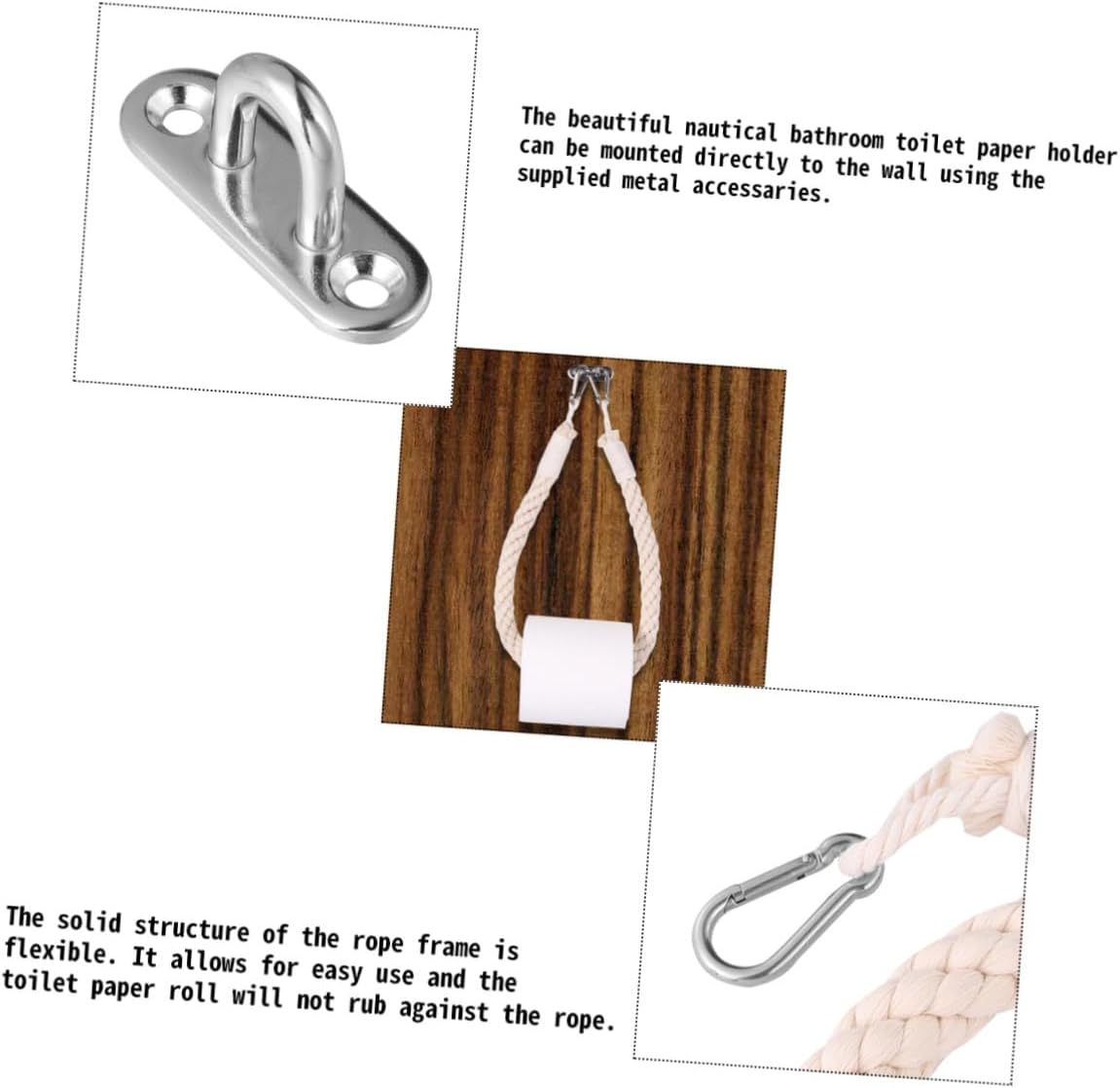 Hoement Nautical Rope Toilet Paper Holder