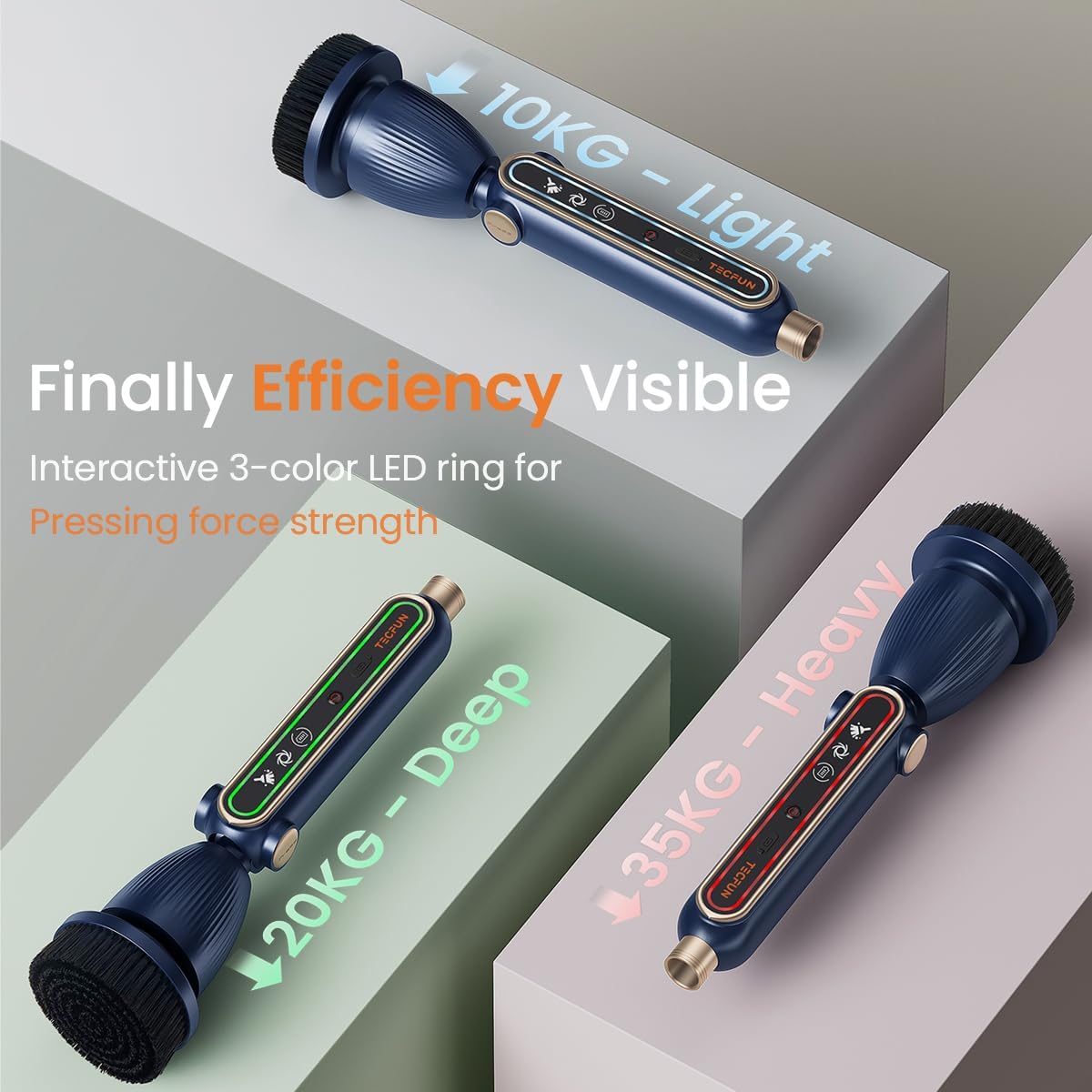 TECFUN 16 in 1 Electric Spin Scrubber with LED