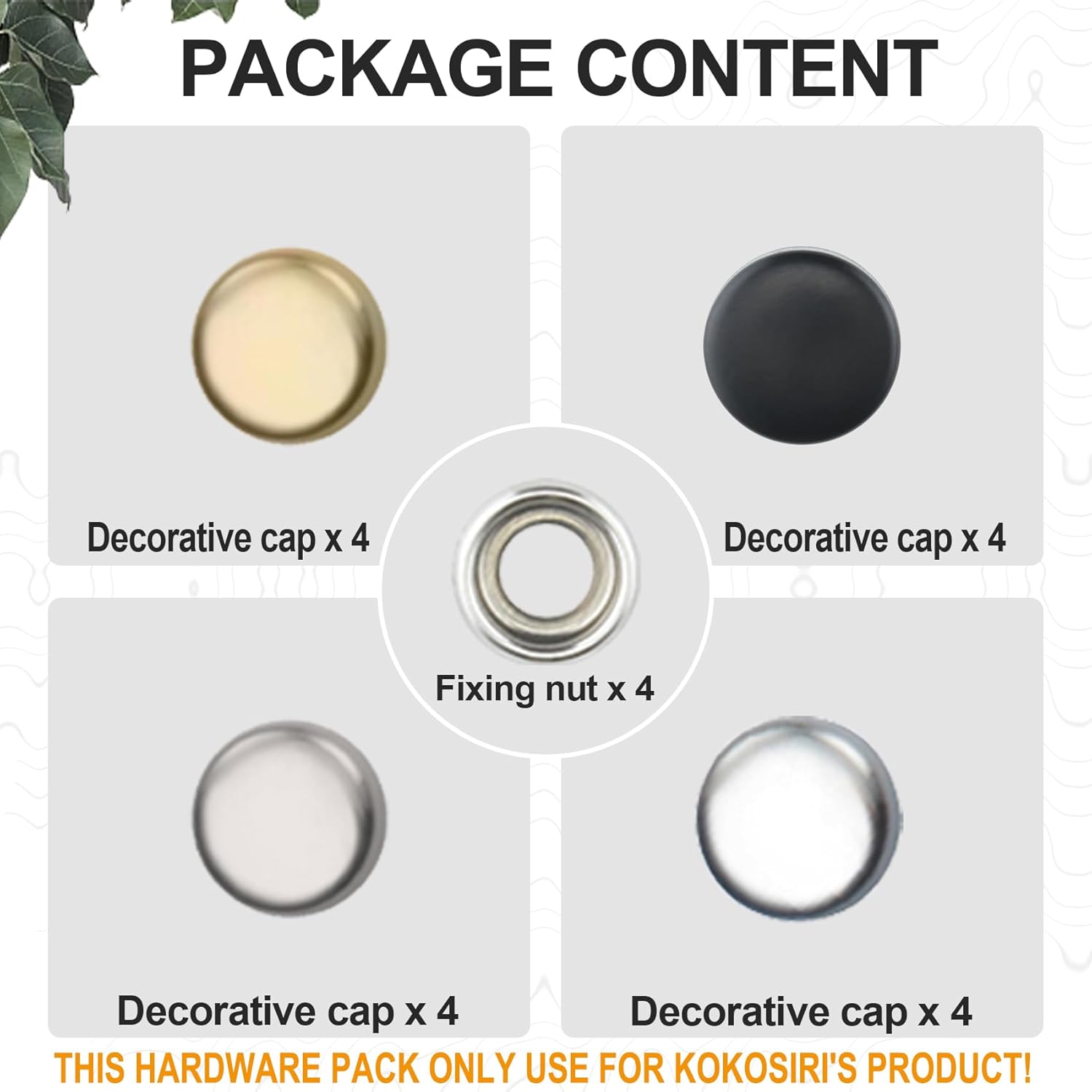 KOKOSIRI Bathroom Hardware Screw Kit Pack ACC-002