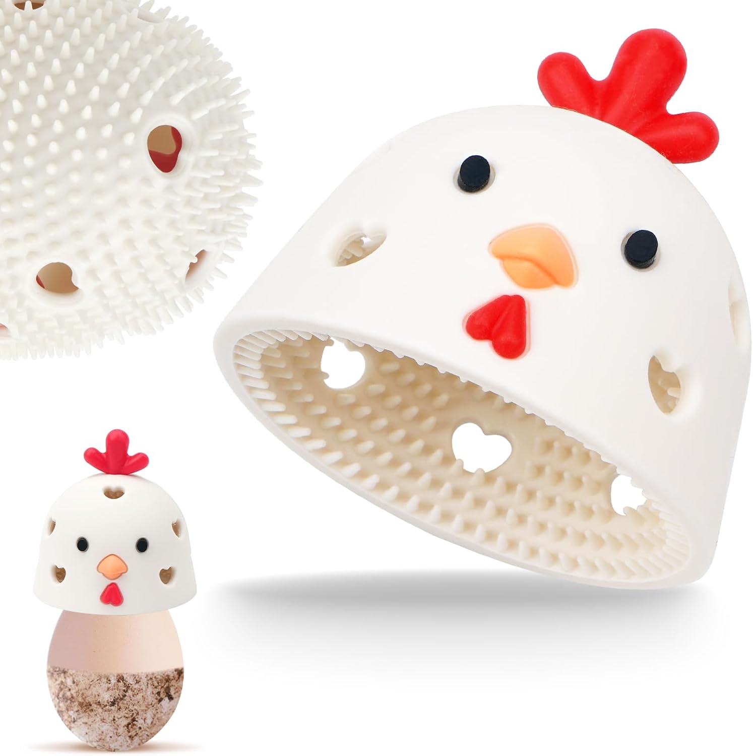 TULOBI Silicone Egg Brush Cleaner for Fresh Eggs 1