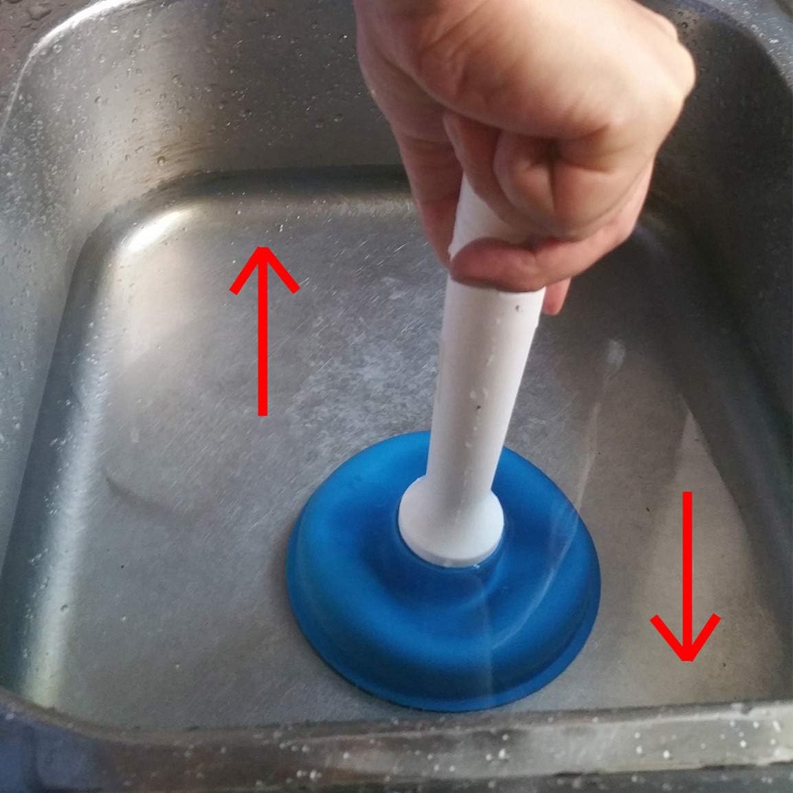 Coralpearl 9 Inch Short Handle Drain Plunger