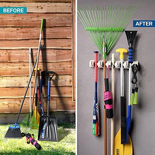HOME IT Mop and Broom Holder Wall Mount 2 Pack
