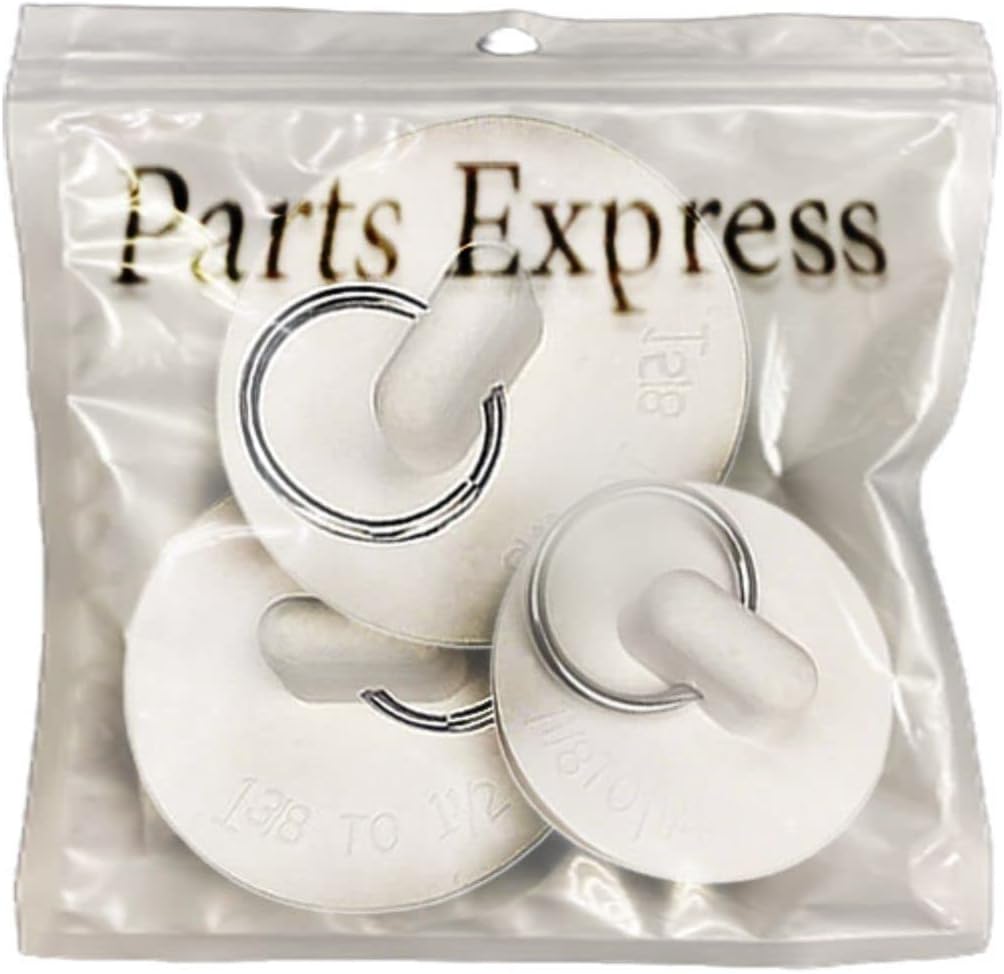 Parts Express 3 PCS Rubber Drain Stopper for Bath Sink and Bathtub