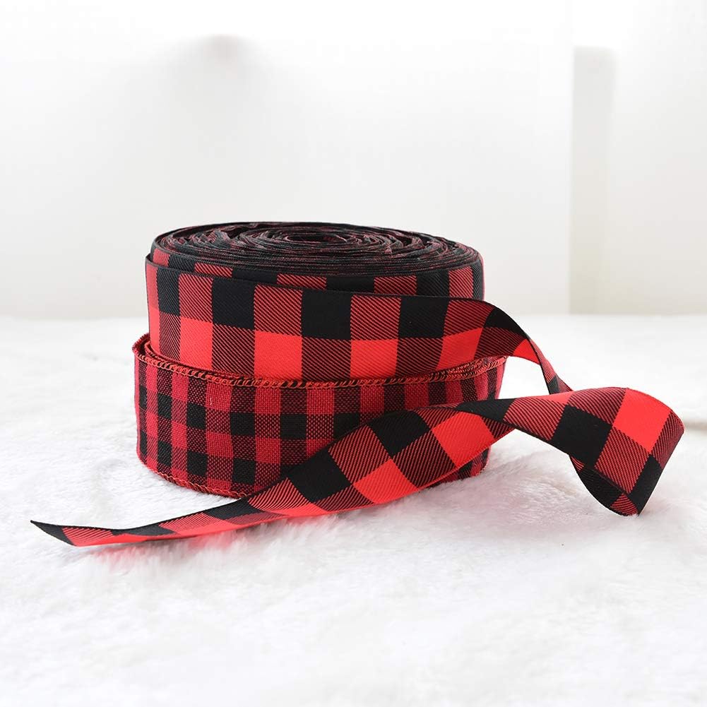 Newrys Christmas Twine Gift Wrap Ribbon 200cm 38cm Plaid Burlap DIY Craft