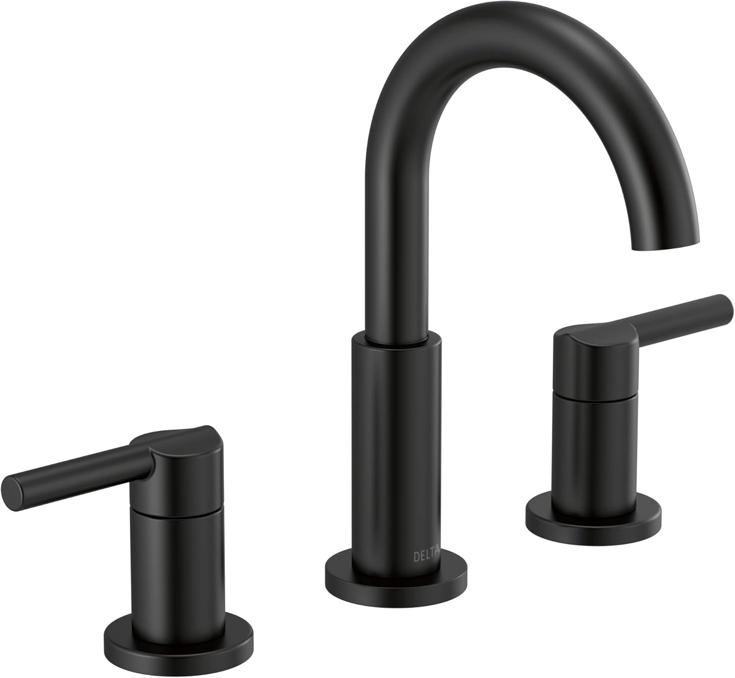 Delta Nicoli Widespread 3 Hole Matte Black Bathroom Faucet