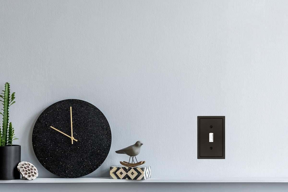 Henne Bery Modern Edge Decorative Wall Plate Matte Black 2PK