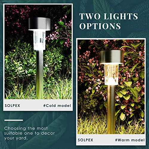 SOLPEX 16 Pack Cold White Solar Path Lights