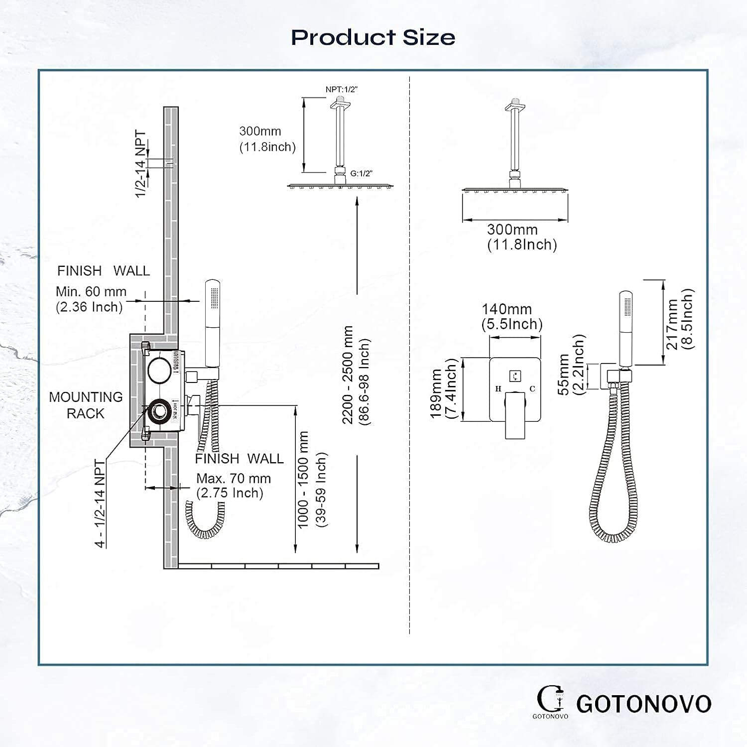 Gotonovo Touch On Kitchen Sink Faucet 2 Cross Handle Victorian Design