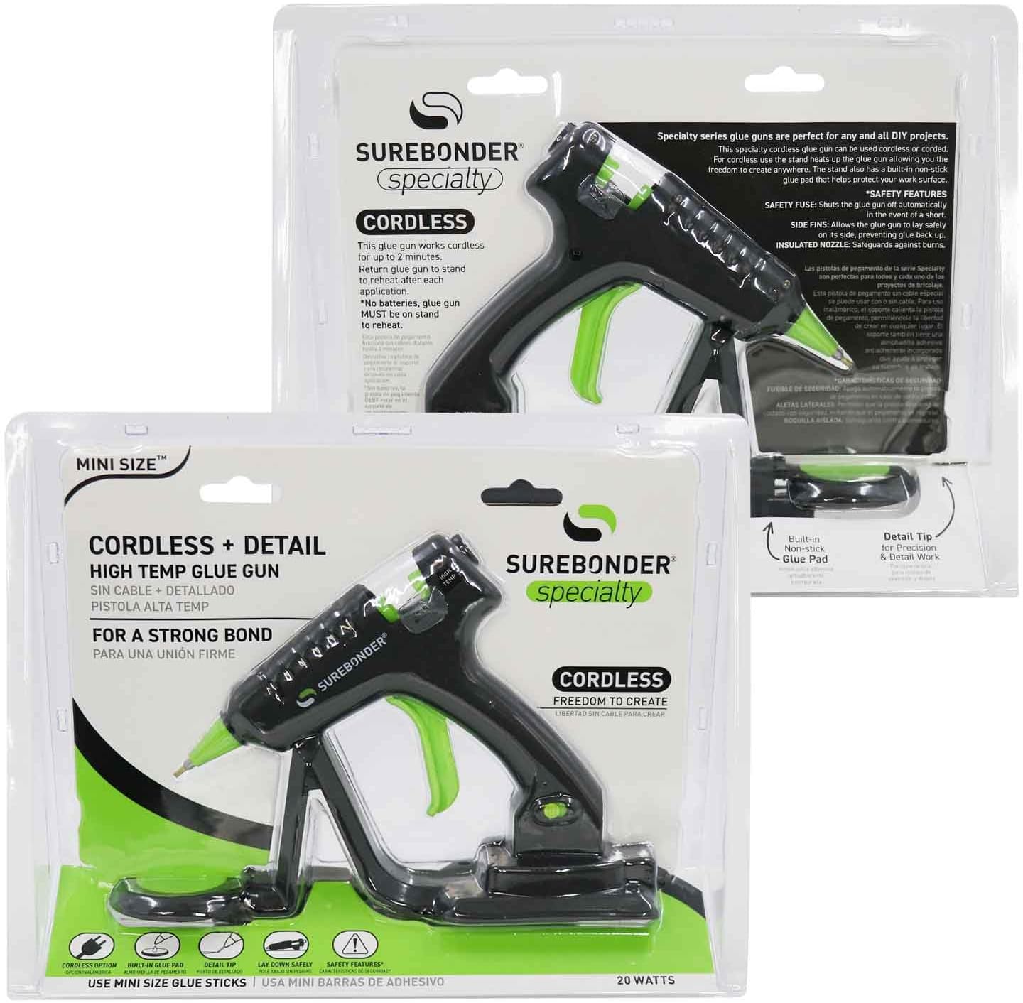 Surebonder High Temp Mini Hot Glue Gun 20 Watt Black