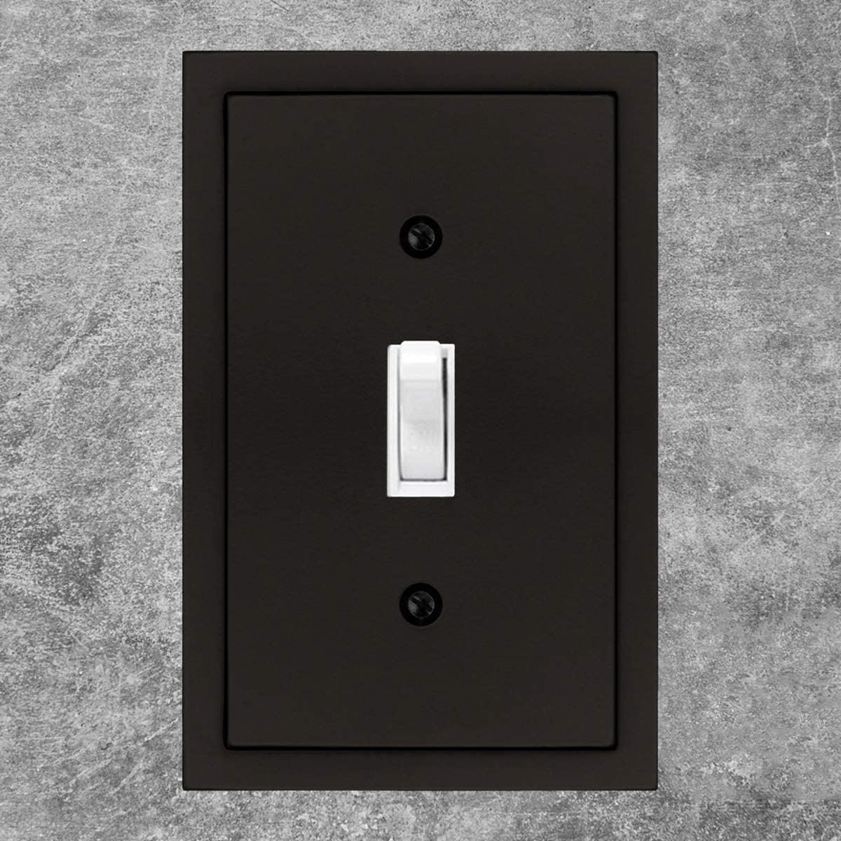 Henne Bery Modern Edge Decorative Wall Plate Matte Black 2PK