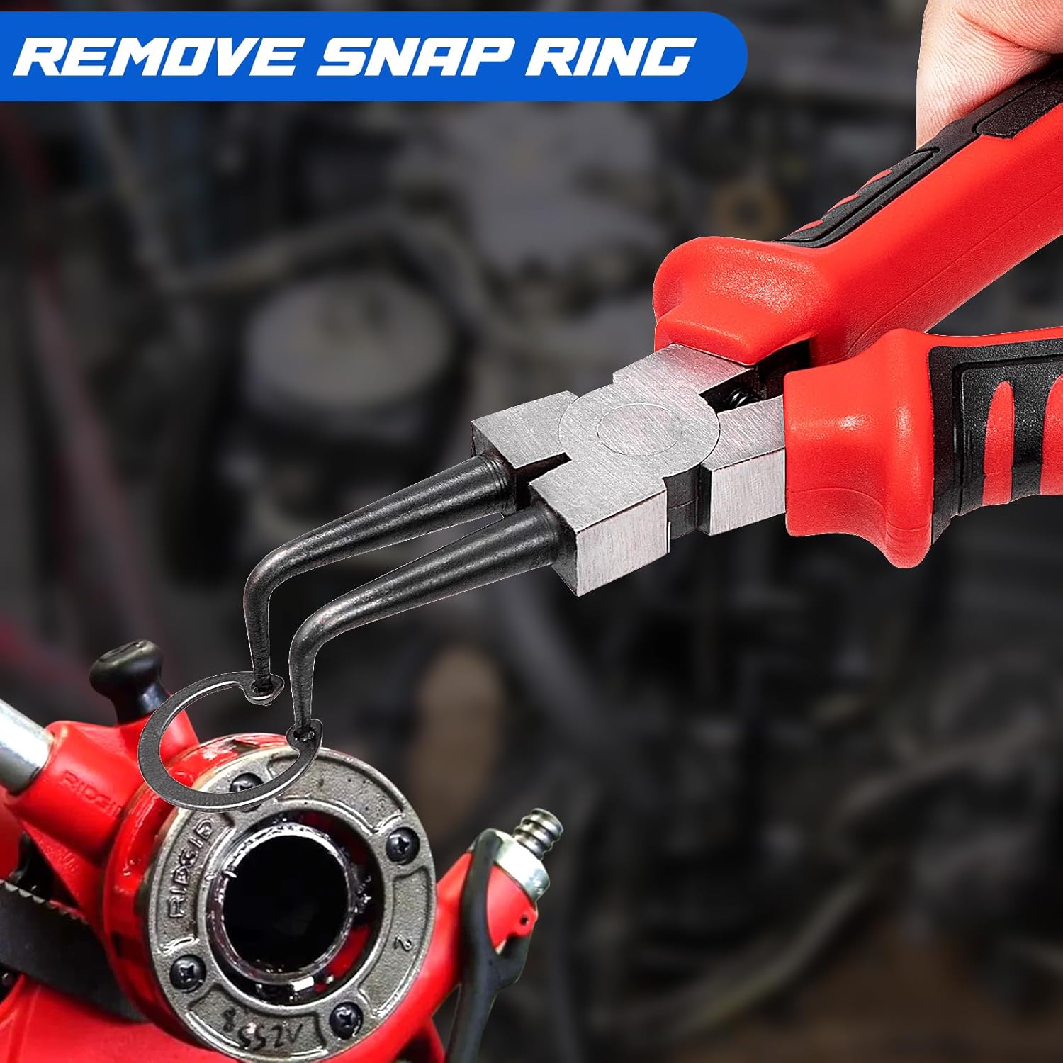 Toolwiz 4 Pcs Heavy Duty Snap Ring Pliers Set