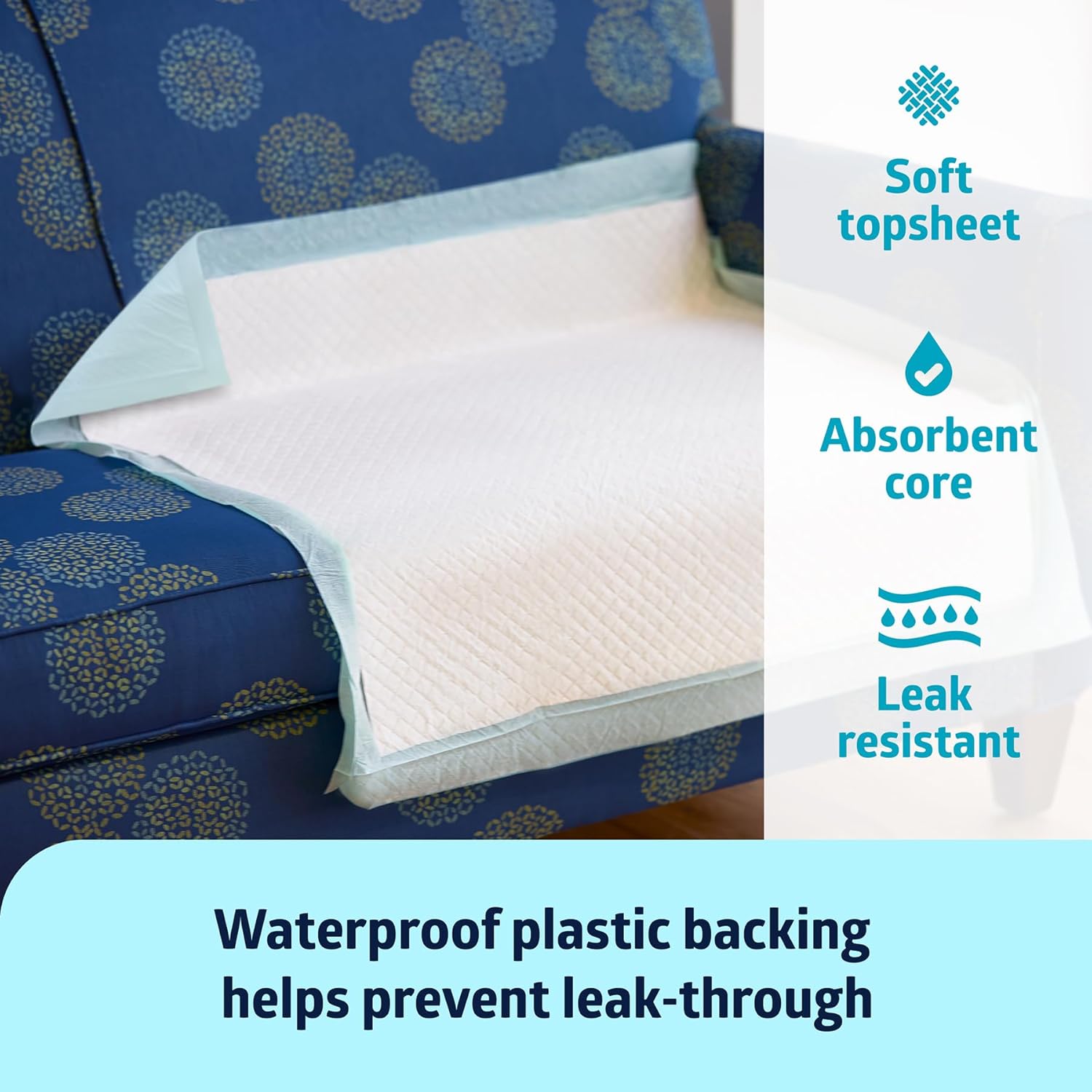 Medline Super Absorbent Underpad 36x36 50 Count