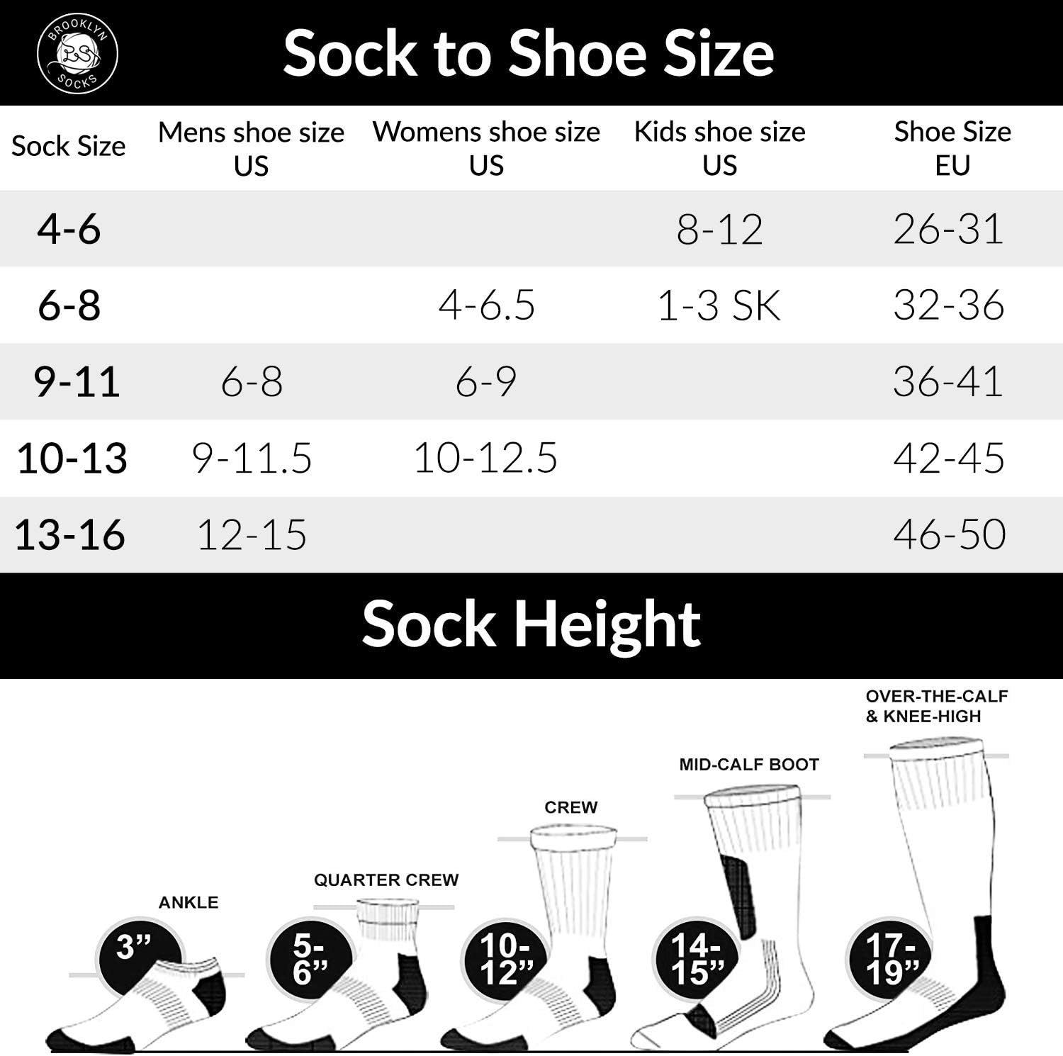 Big and Tall Mens Diabetic Socks - 6 Pairs Black Gray White